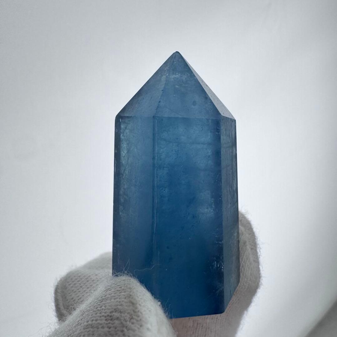 G-120アクアマリン六角ポイント　水色原石　天然石　パワーストーン