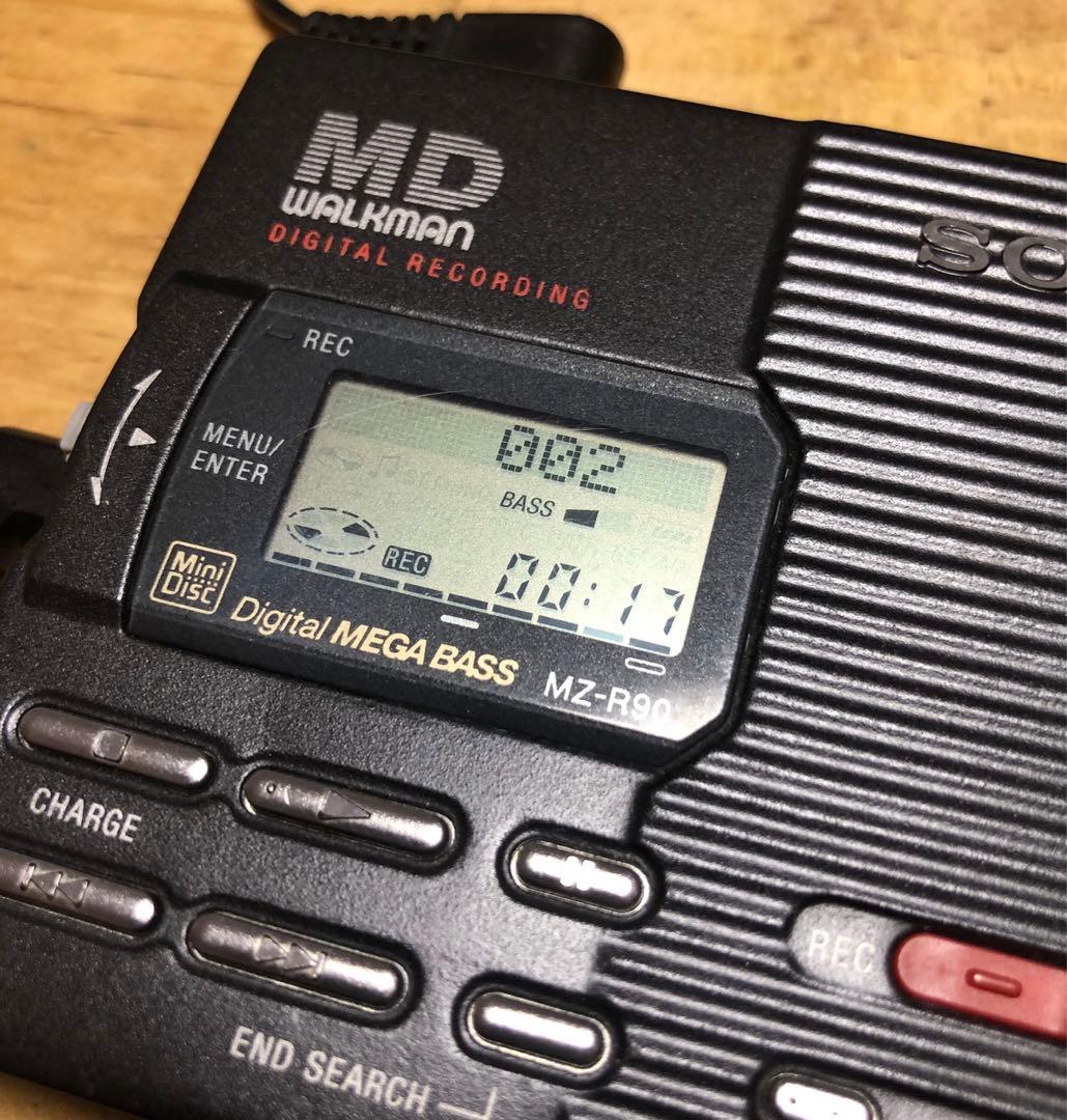 【希少】録音再生動作良好 SONY MDウォークマン　MZ-R90 ブラック