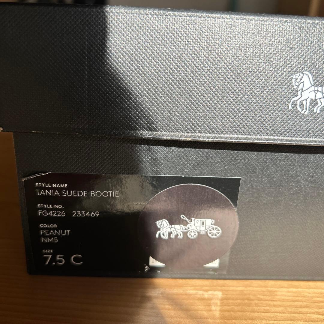 COACH coach ＣＯＡＣＨ　コーチ　ベージュ スエードブーツ 7.5