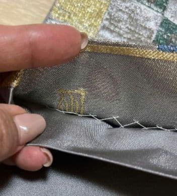 市松模様に箔がオシャレな袋帯