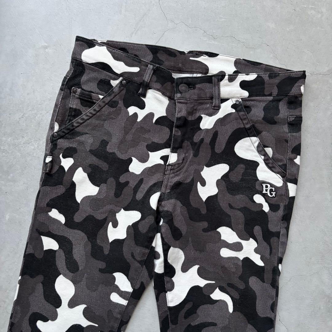 PEARLY GATES カモフラ迷彩総柄 ストレッチロングパンツ 30周年記念
