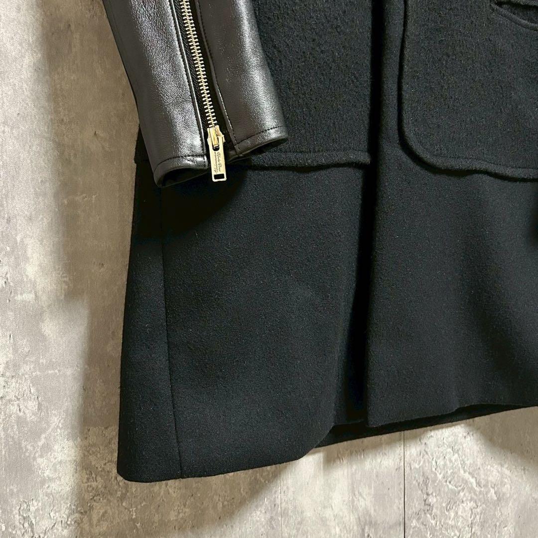 専用undercover アンダーカバー 袖レザー ダッフルコート アウター 黒