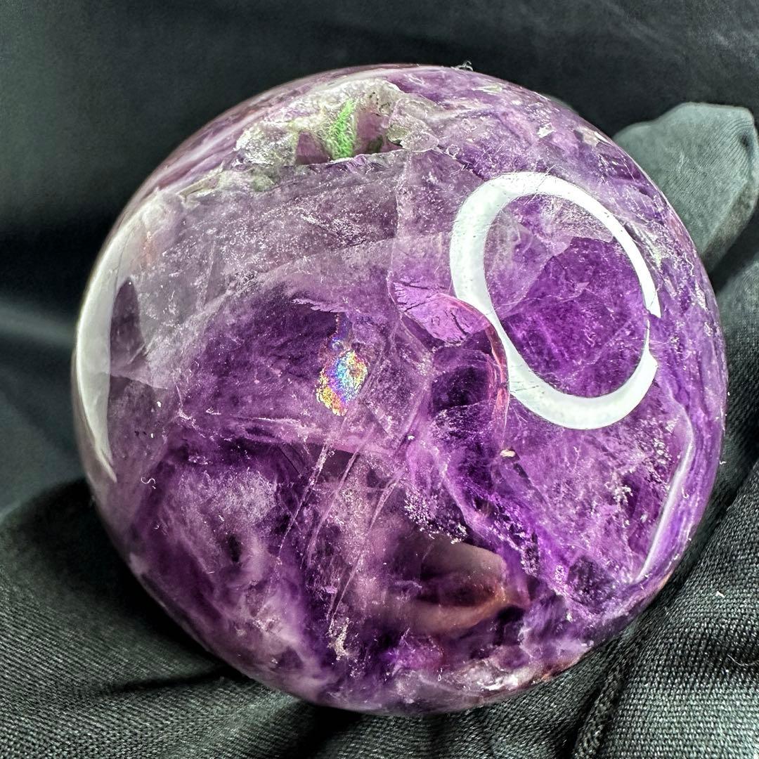 爆レア❗️レインボー☆フローライト 丸玉☆癒しパワーパワーストーン天然石A1153