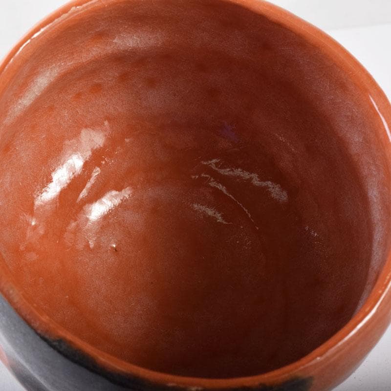 茶道具　佐々木松楽作　黒楽茶碗　赤楽茶碗　一双　共箱　V　7536