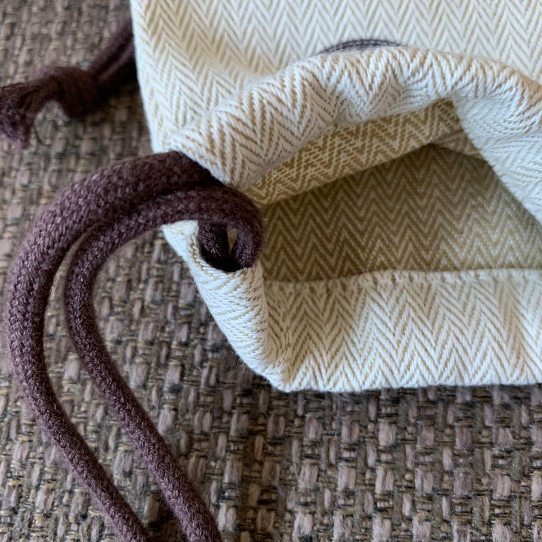 美品エルメス 巾着 保存袋 ポーチ 小物入れ（9x9.5cm）4枚セット