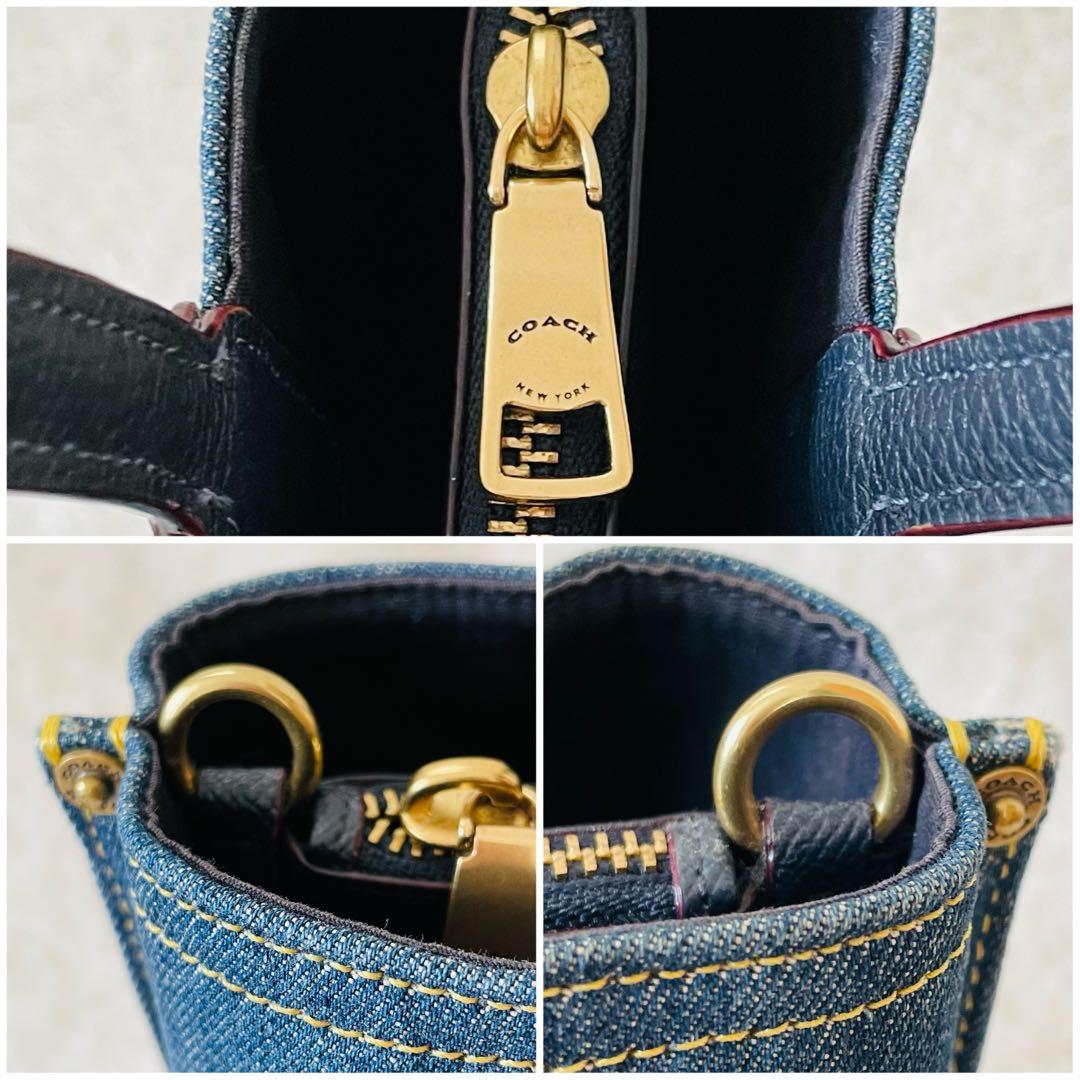 【美品】COACH ハンドバッグ 2way ショルダーバッグ デニム ウィロウ