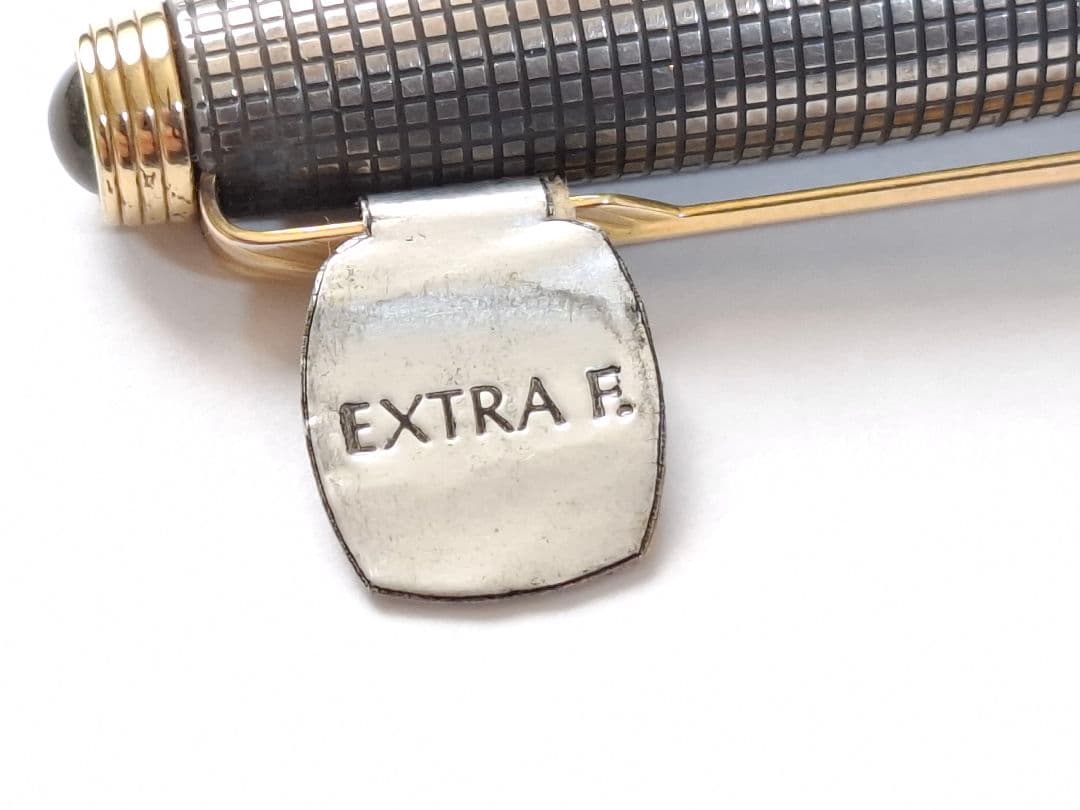希少　parker　万年筆　XF(極細)　スターリングシルバー　シズレ　オパール