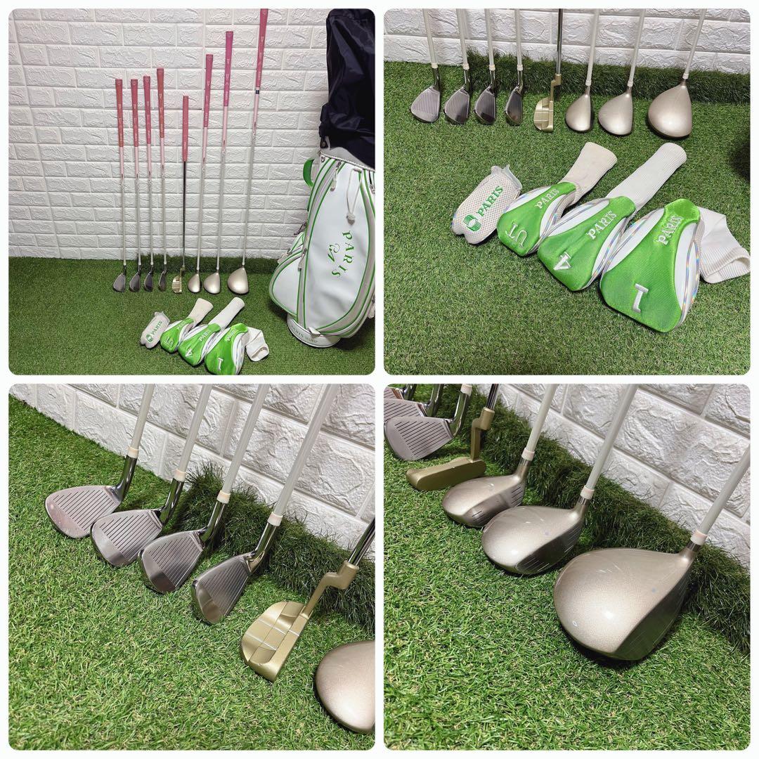 PARIS 初心者に優しいセット かわいい レディースゴルフクラブ8本セット