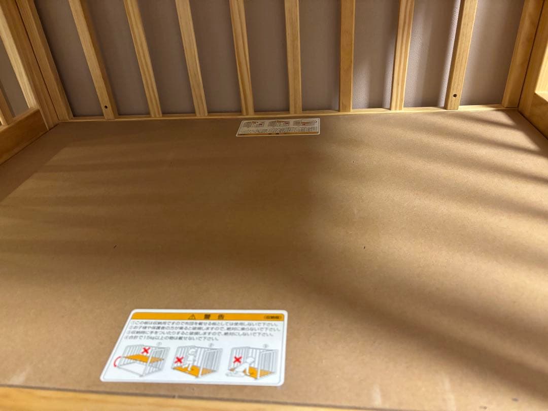 【美品】katoji ベビーベッド　ミニサイズ　ハイポジション