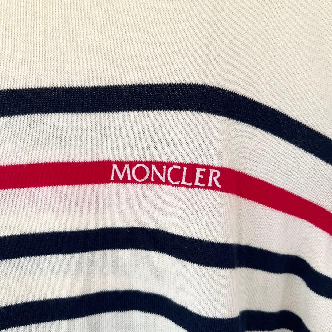 【人気定番】モンクレール ニット セーター ボーダー クリーム S