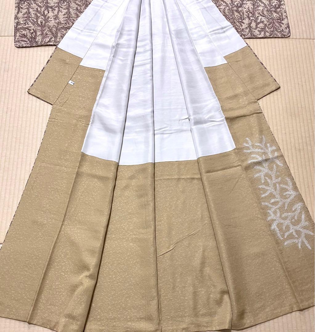 作家物 野蚕糸 ムガシルク 染め 付け下げ小紋 ガード加工