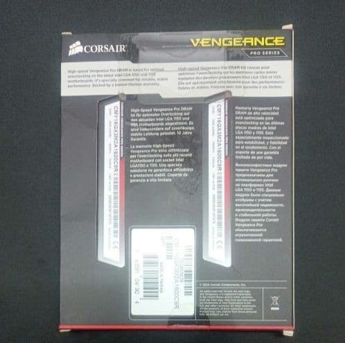 未開封品CORSAIR VENGEANCEメモリddr3 8gb×2 16gb