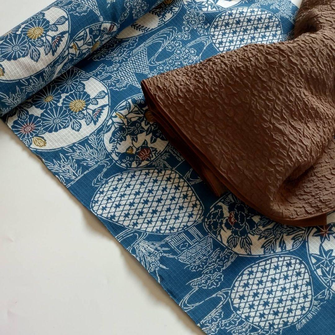 技術保存無形文化財 池泉小紋 綿紅梅反物 summerセール 蔵出しセール