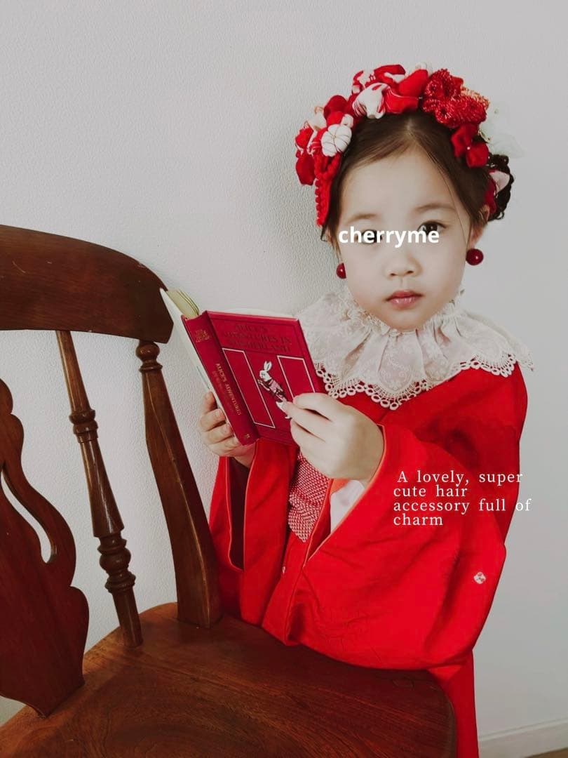 ゆ*は様 七五三　七五三髪飾り　ヘッドドレス　着物髪飾り　リメイク髪飾り　030