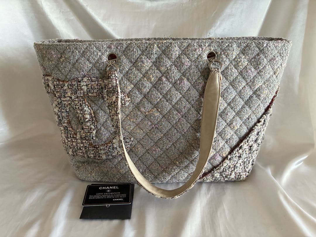 りく様♡CHANEL カンボンライン ツイード　トートバッグ　マトラッセ