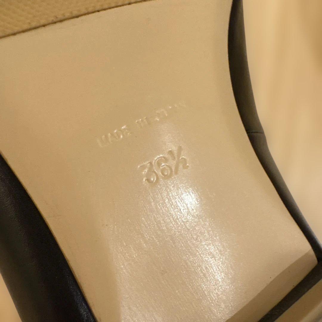 PIPPICHIC ビジュー付き　レザーフラットシューズ