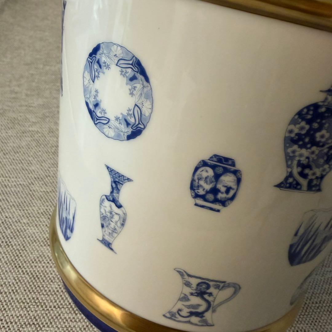 深川製磁　ブルーチャイナ　ワインクーラー　希少