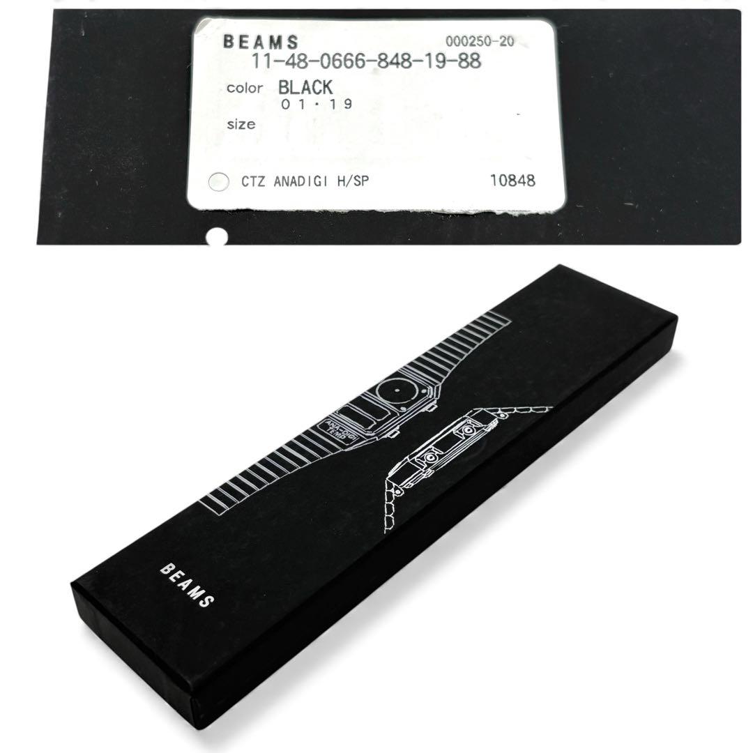 【美品】 シチズン ビームス 別注 アナデジ テンプ 腕時計 ブラック 稼働