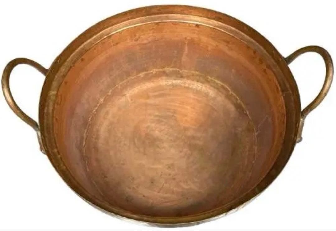 料理屋の業務用銅両手鍋 39センチ 銅鍋 プロ用