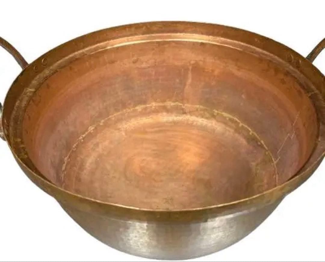 料理屋の業務用銅両手鍋 39センチ 銅鍋 プロ用