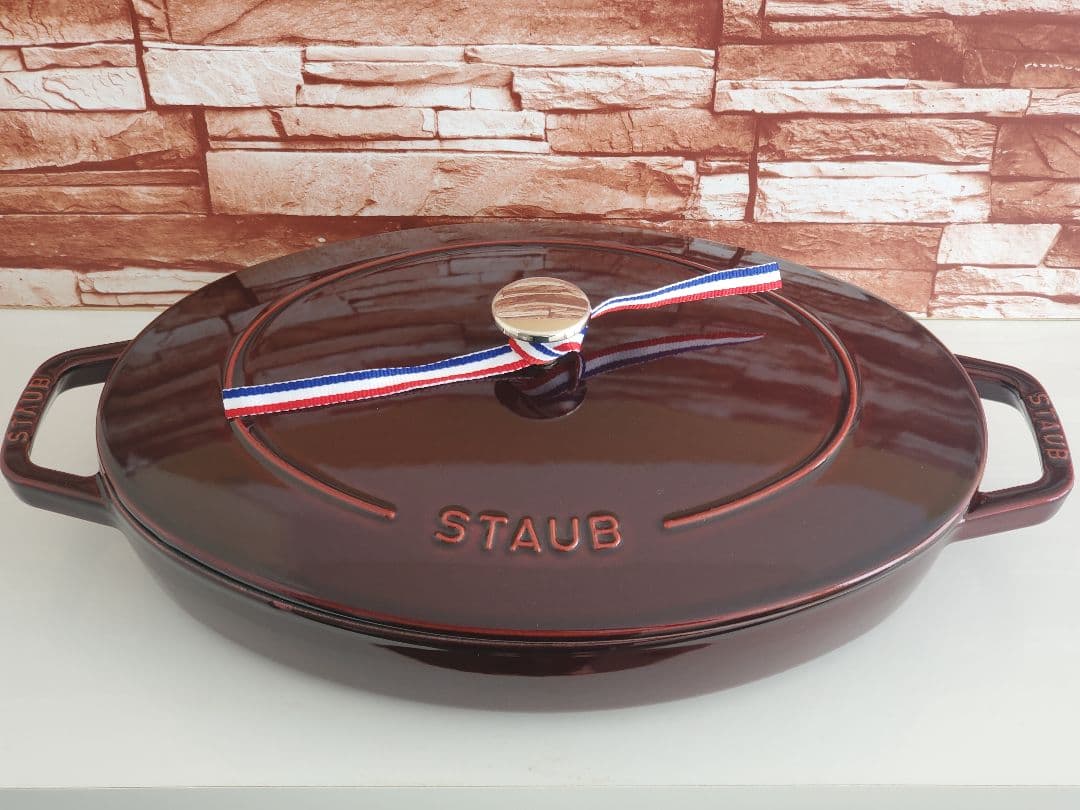 【極美品/timesale】staub オーバル ホットプレート 33cm
