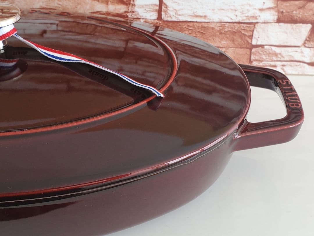 【極美品/timesale】staub オーバル ホットプレート 33cm