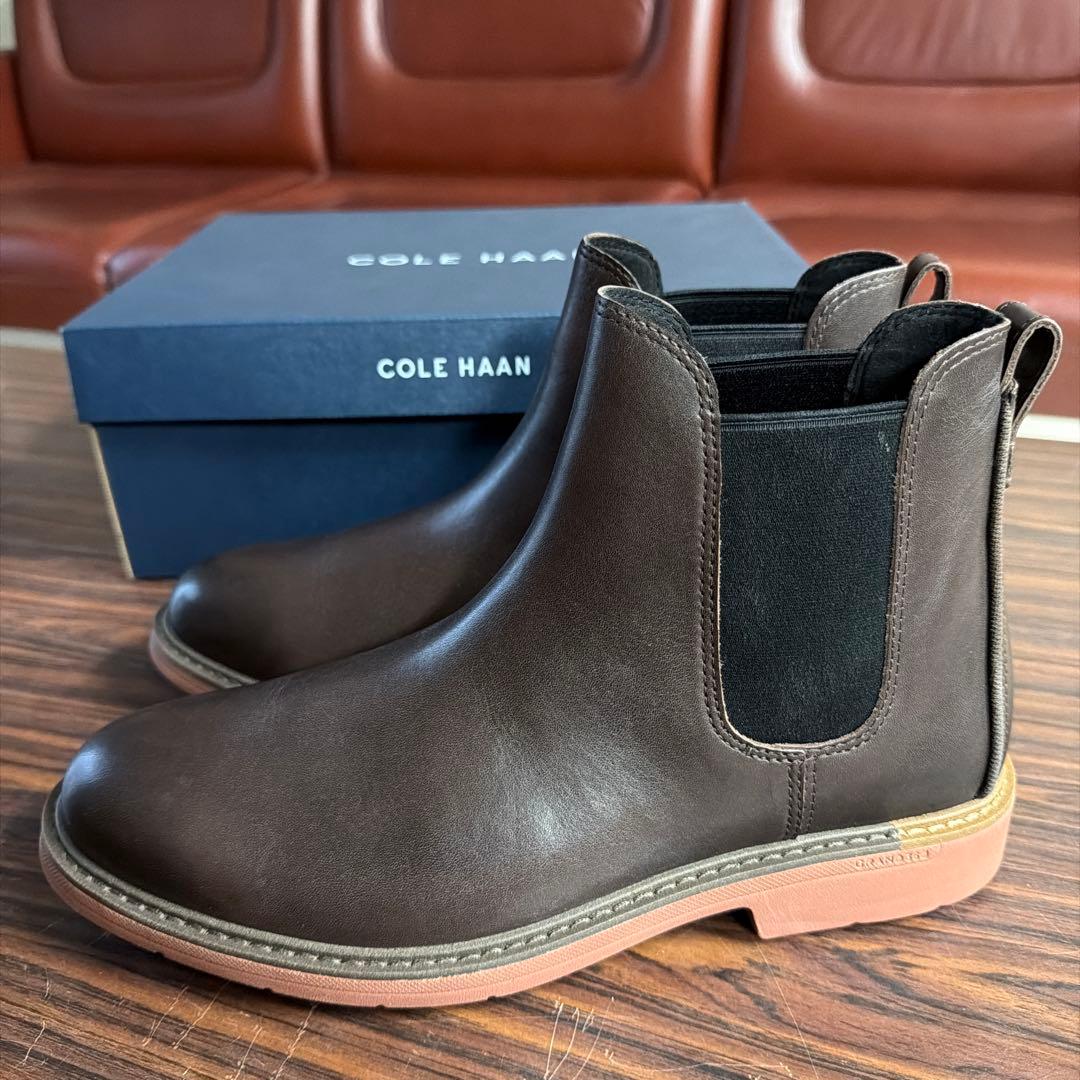 COLE HAAN ダークブラウン サイドゴアブーツ