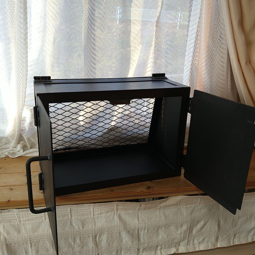 【一品物】男前カフェ風メッシュショーケース ワインセラー　アイアン収納ラック。