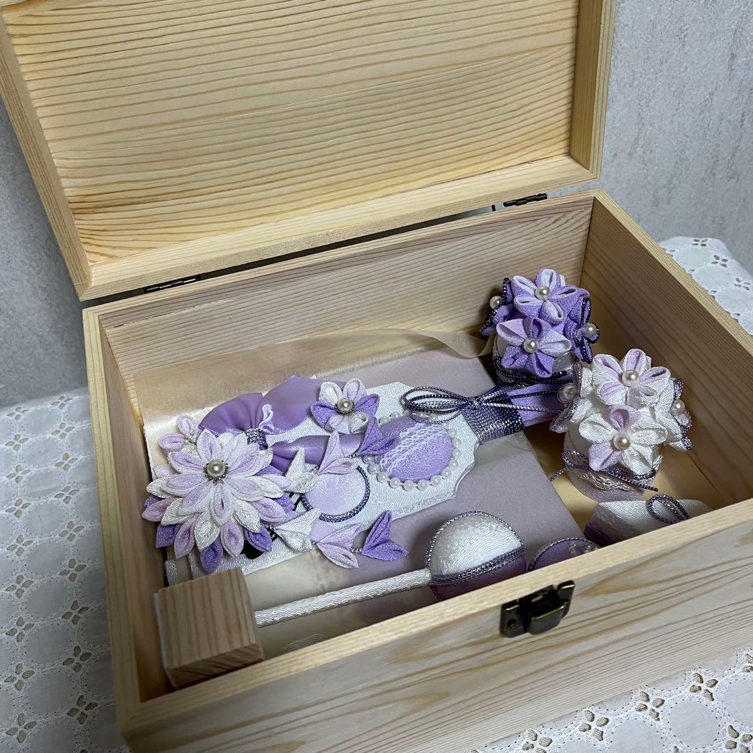 ひな人形／つまみ細工/淡藤カラー