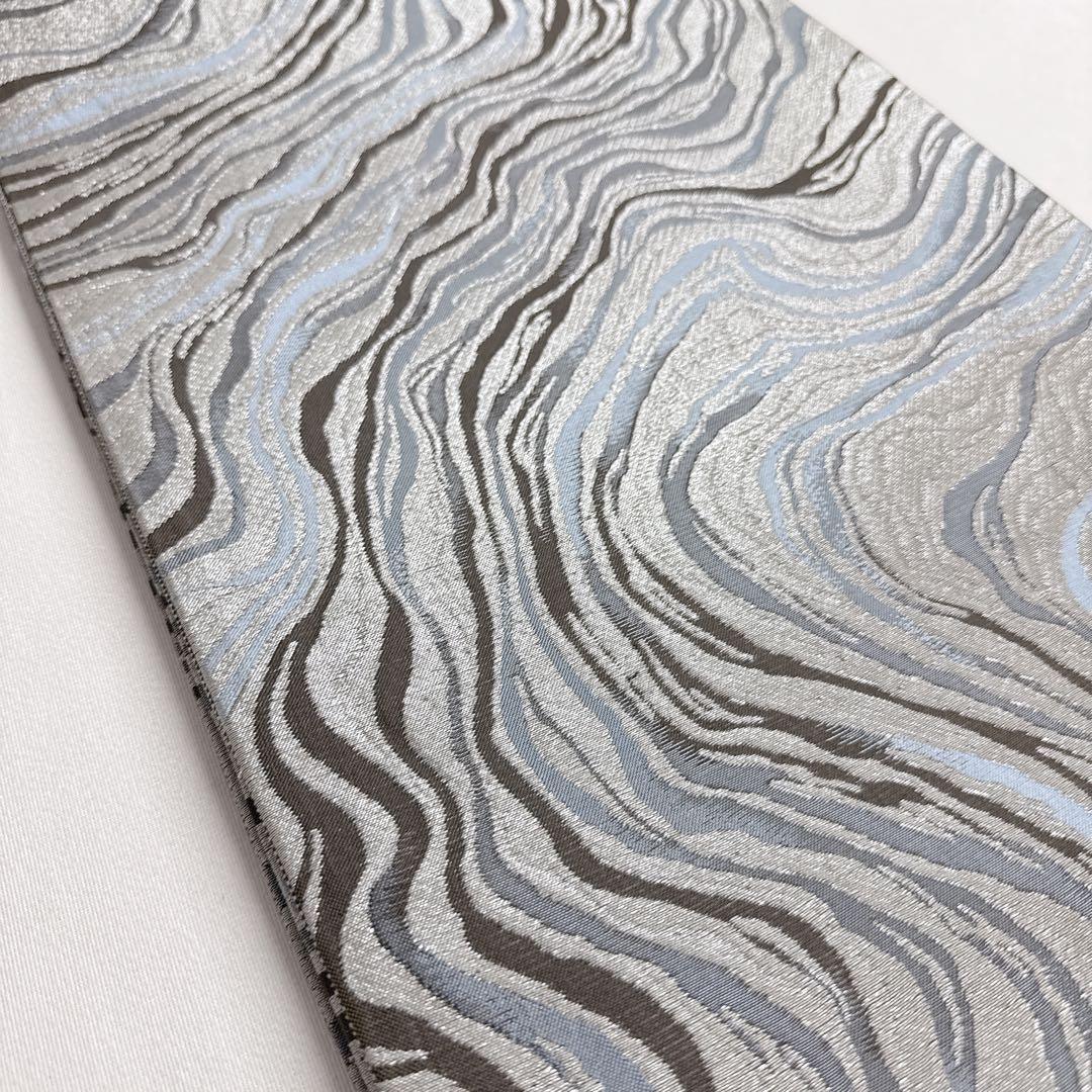 袋帯　全通　リバーシブル　流水模様　着物