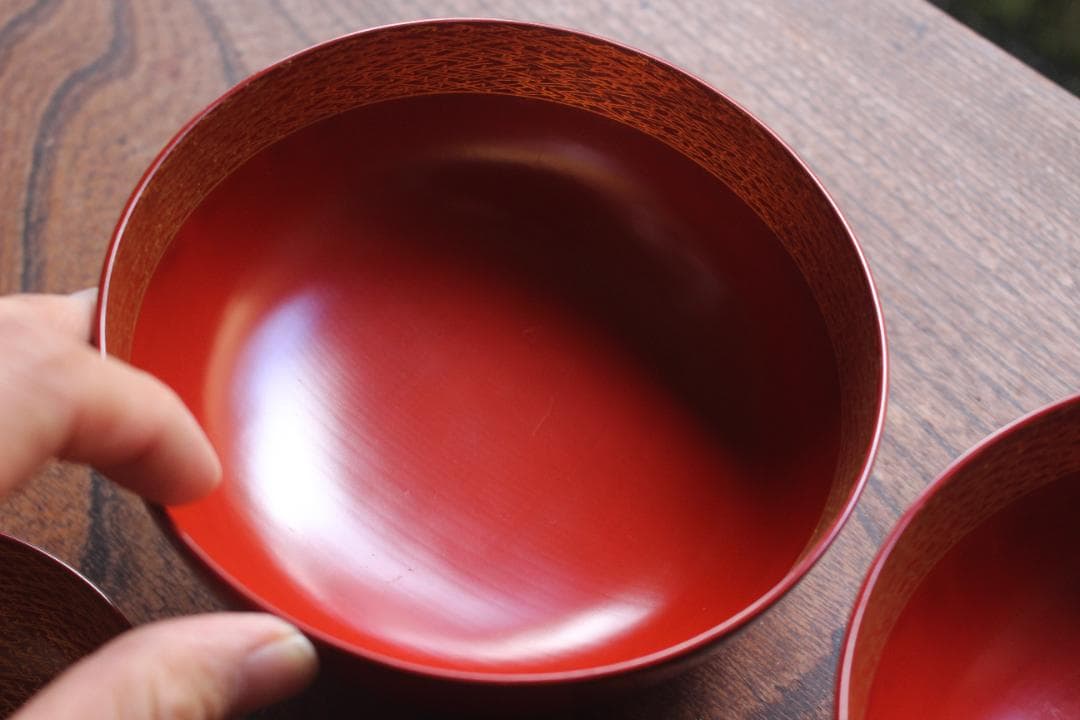 時代逸品！上質朱漆に極上松葉蒔絵の映えるお椀2点（検輪島塗雑煮椀煮物椀