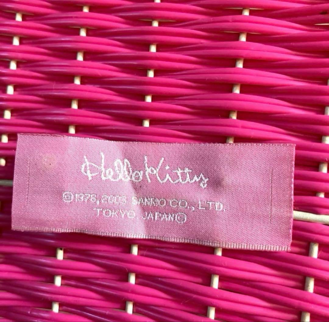 キティ 藤風カゴ 小物入れ 編みかご 激レア 当時物 平成レトロ レトロ