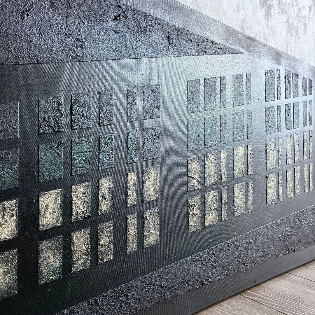 現代アート　80×39㎝　大きめ　モダン　絵画　原画　抽象画　アートパネル