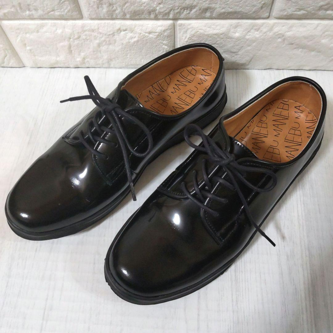 美品✨MANEBU/HIHIN/FACE SKIN/レースアップレザーシューズ