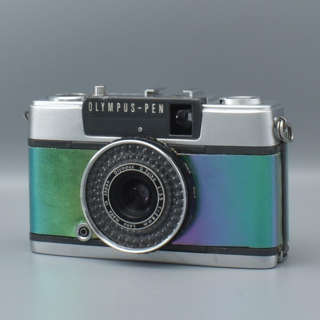 整備済 OLYMPUS EE-2 グリーン系 外装リメイク 動作OK 赤ベロOK