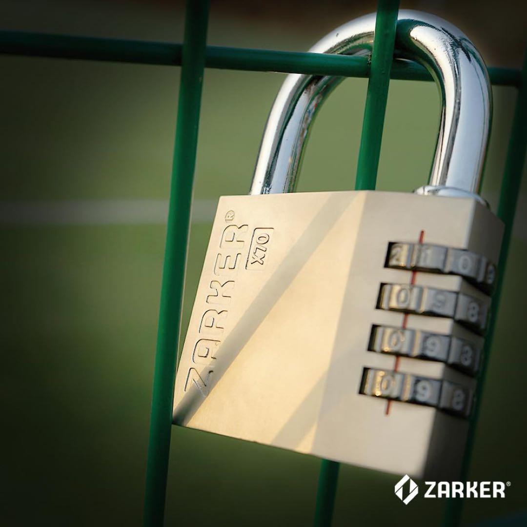 Zarker X70 南京錠 4桁野外ダイヤル式ロック 体育館 スポーツ 学校
