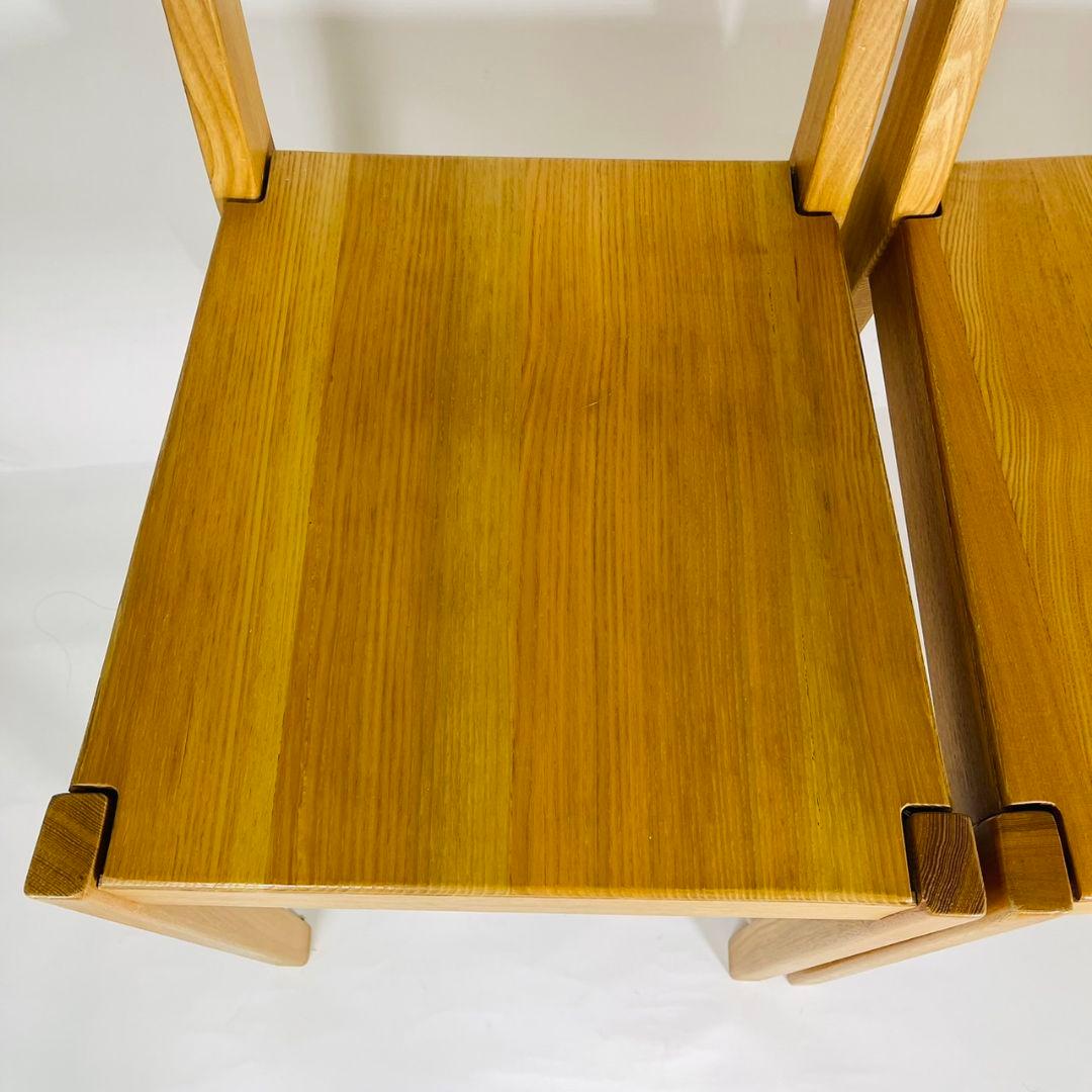 無印良品 ダイニングチェア 2脚セット 椅子 天然木 タモ材 廃番品　②