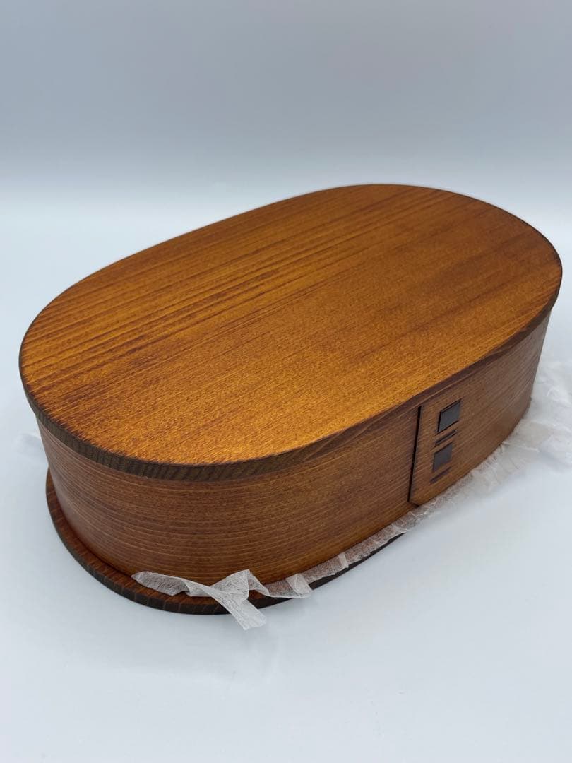 新品未使用 大館工芸社 曲げわっぱ 小判弁当（大）ふき漆塗り