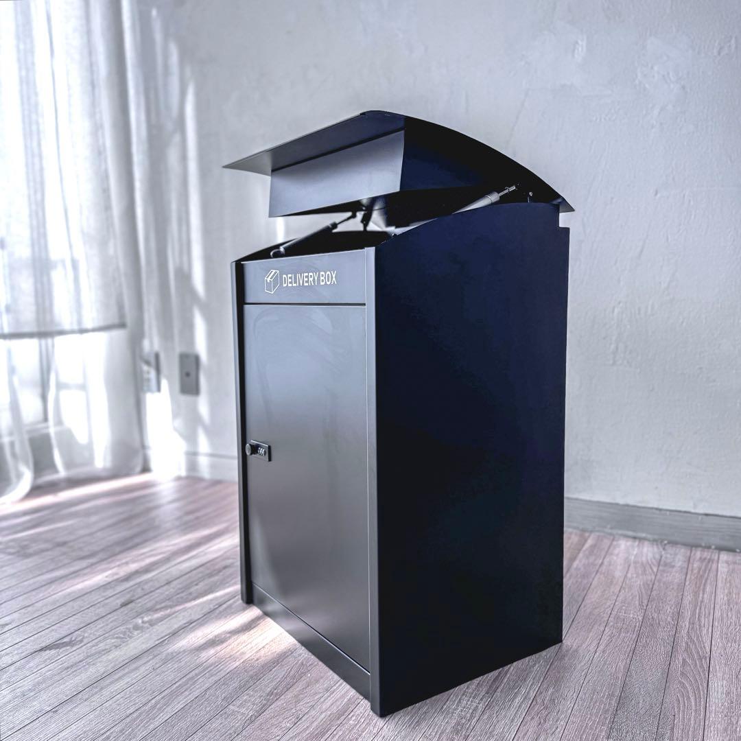 宅配ボックス 大容量 置き型 防盗 ダイヤル式 ブラック monowa