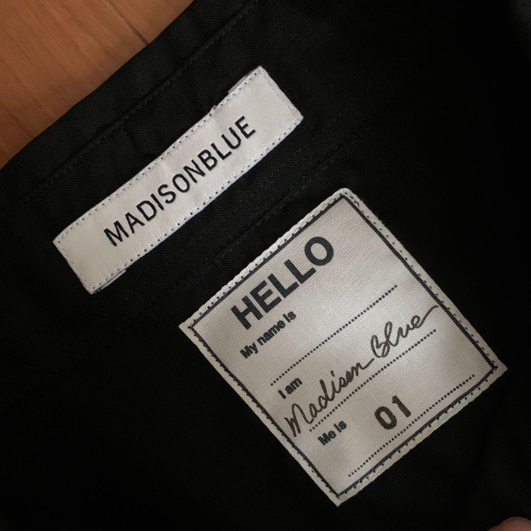 美品　マディソンブルー SH W/VOILE WOOL VOILE マダムシャツ
