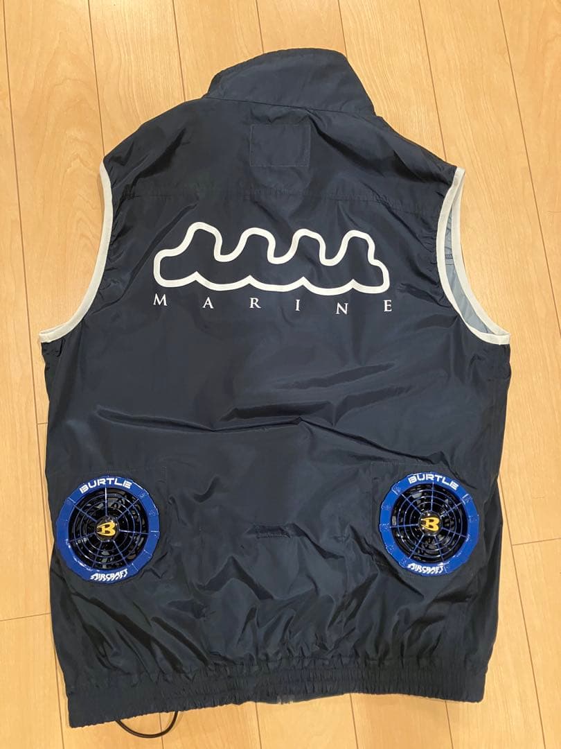 ムータマリン　空調服ベスト　サイズ5ネイビー×ホワイト