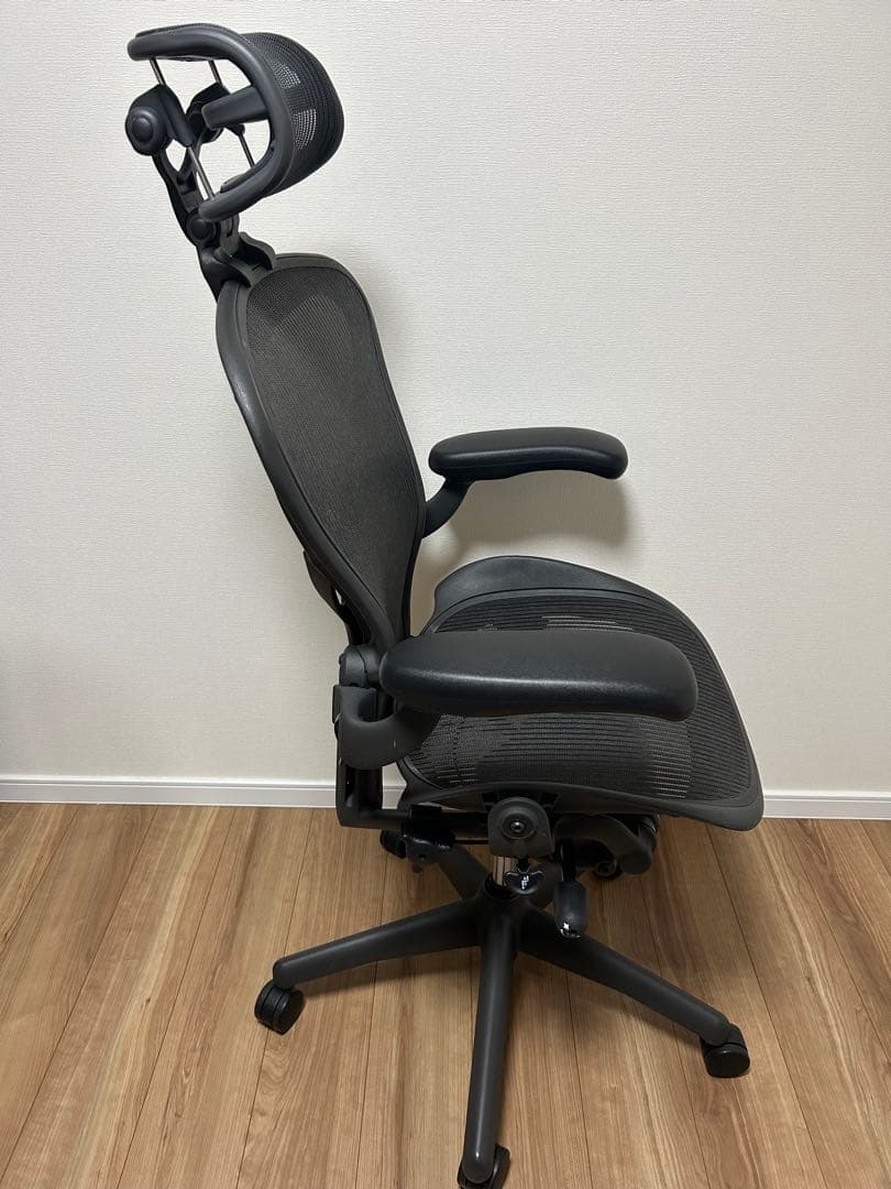 ハーマンミラー アーロンチェア Bサイズ フル装備 ヘッドレスト セット