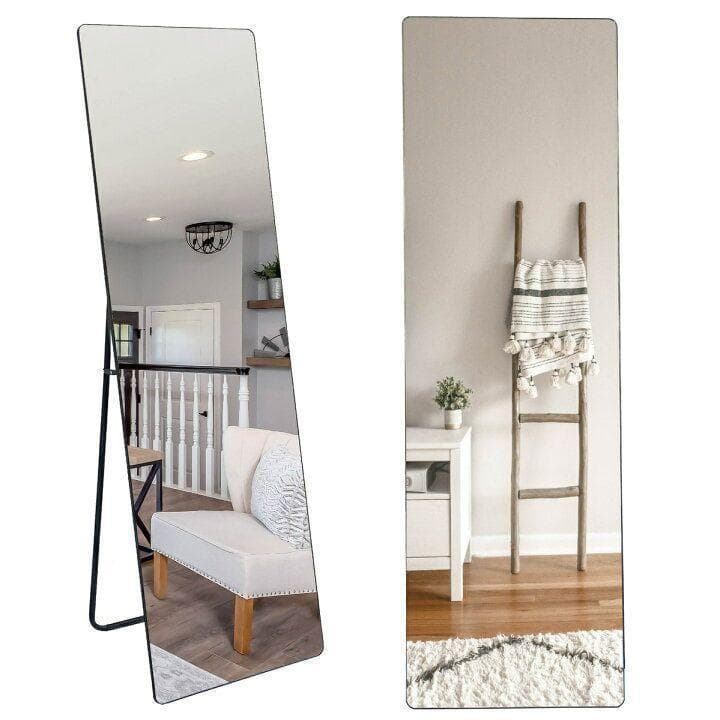 スタンドミラー 壁掛け 全身 鏡 姿見鏡 150cmx40cm 白 R1522