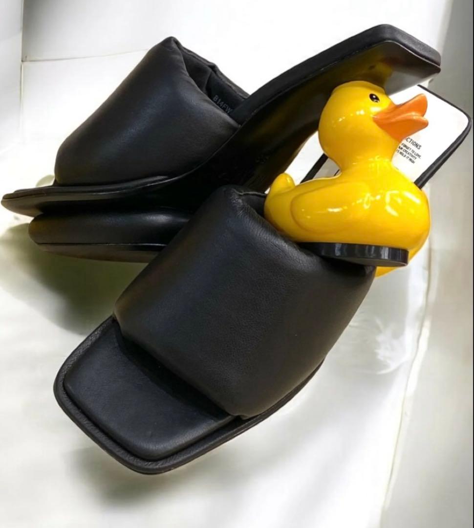 メゾンミハラヤスヒロ ダックヒールサンダル アヒル ミュール 36 ブラック