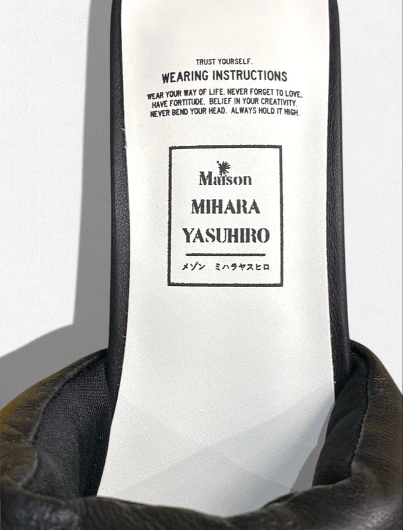 メゾンミハラヤスヒロ ダックヒールサンダル アヒル ミュール 36 ブラック