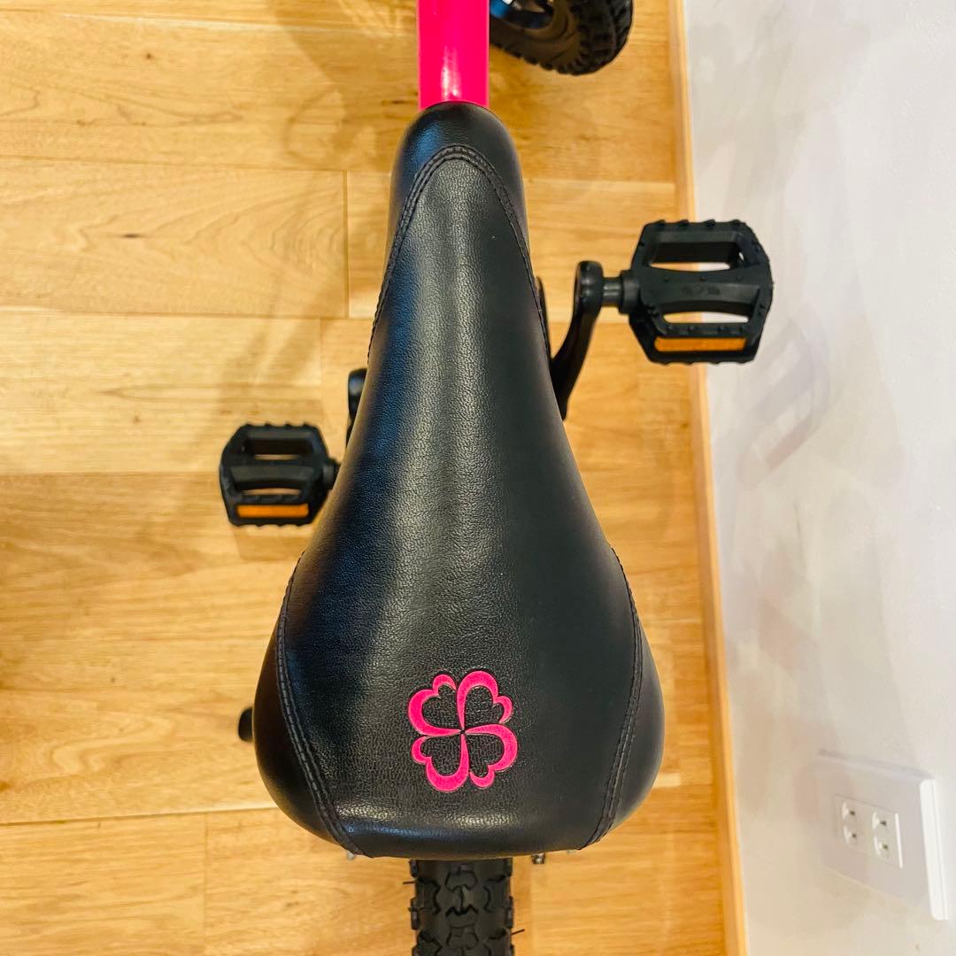 良品 ヨツバサイクル プラムピンク 14インチ キッズ 自転車 タイヤ