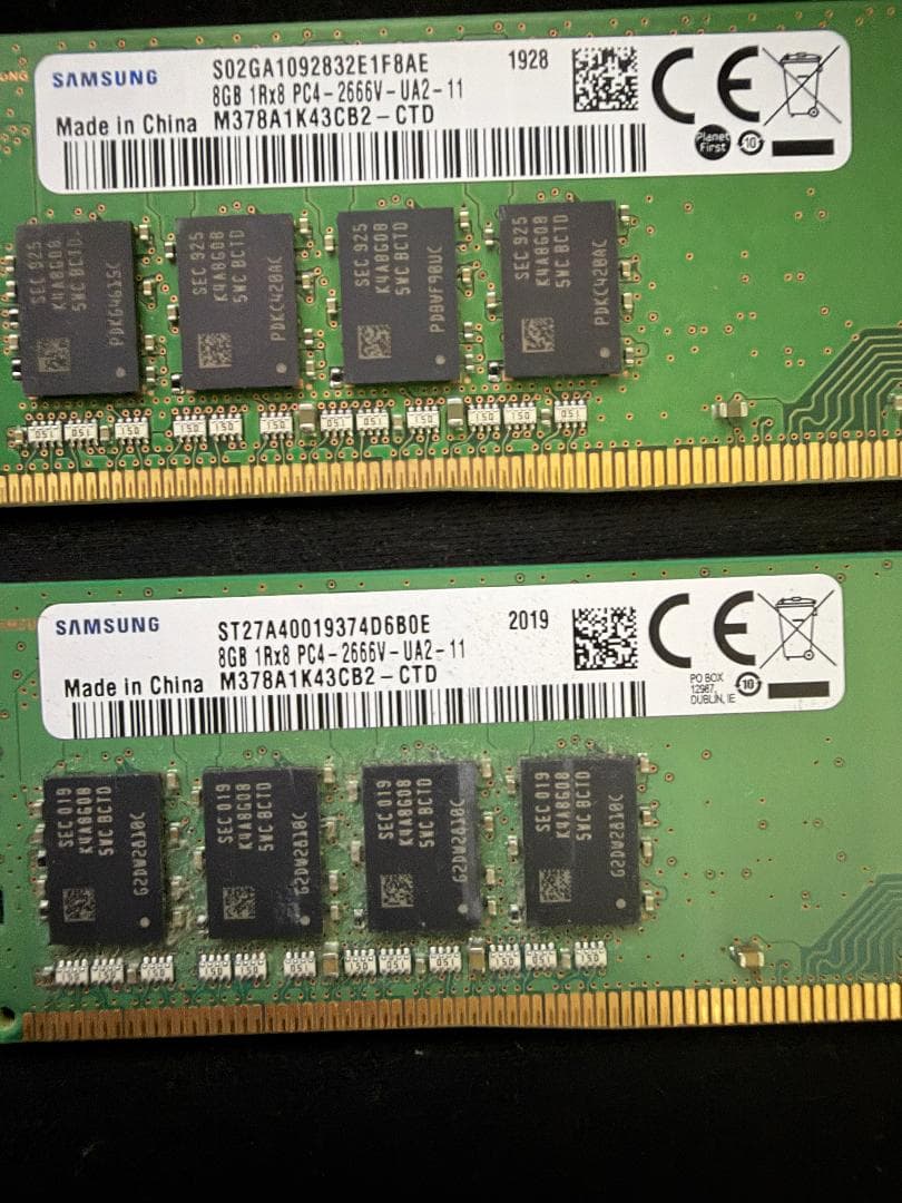 DDR4 2666V/2400 4GB 8GB 計4枚
