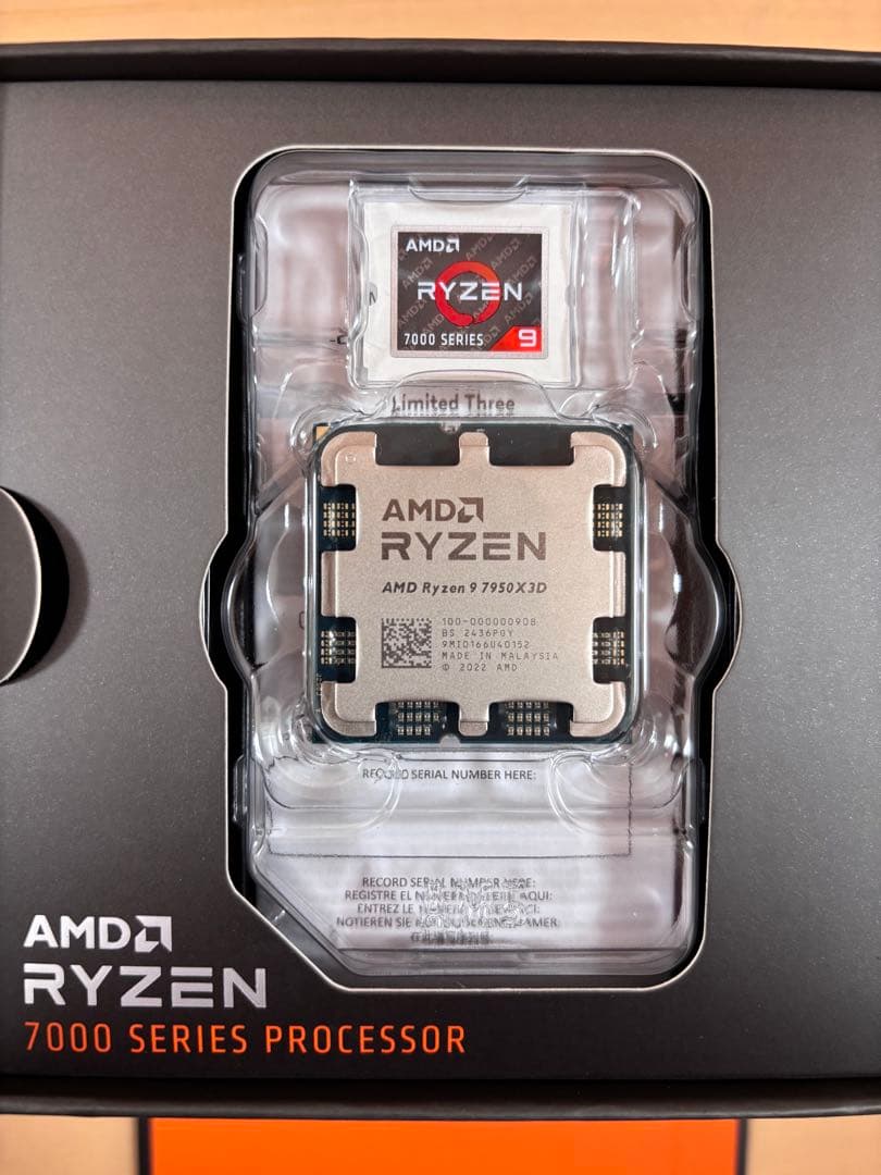 AMD RYZEN 9 7950X3D CPU 国内正規品　保証2年