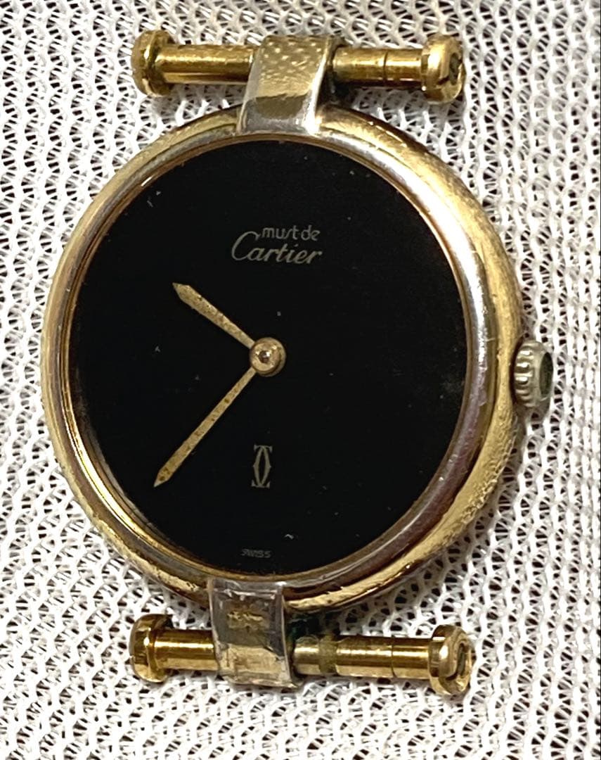 カルティエ ヴァンドーム レディース腕時計【ケースのみ　ジャンク】不動品