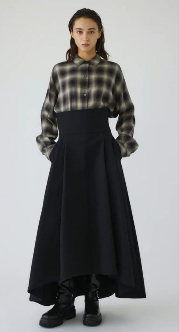 トップス RIM.ARK Check pattern SH GRY